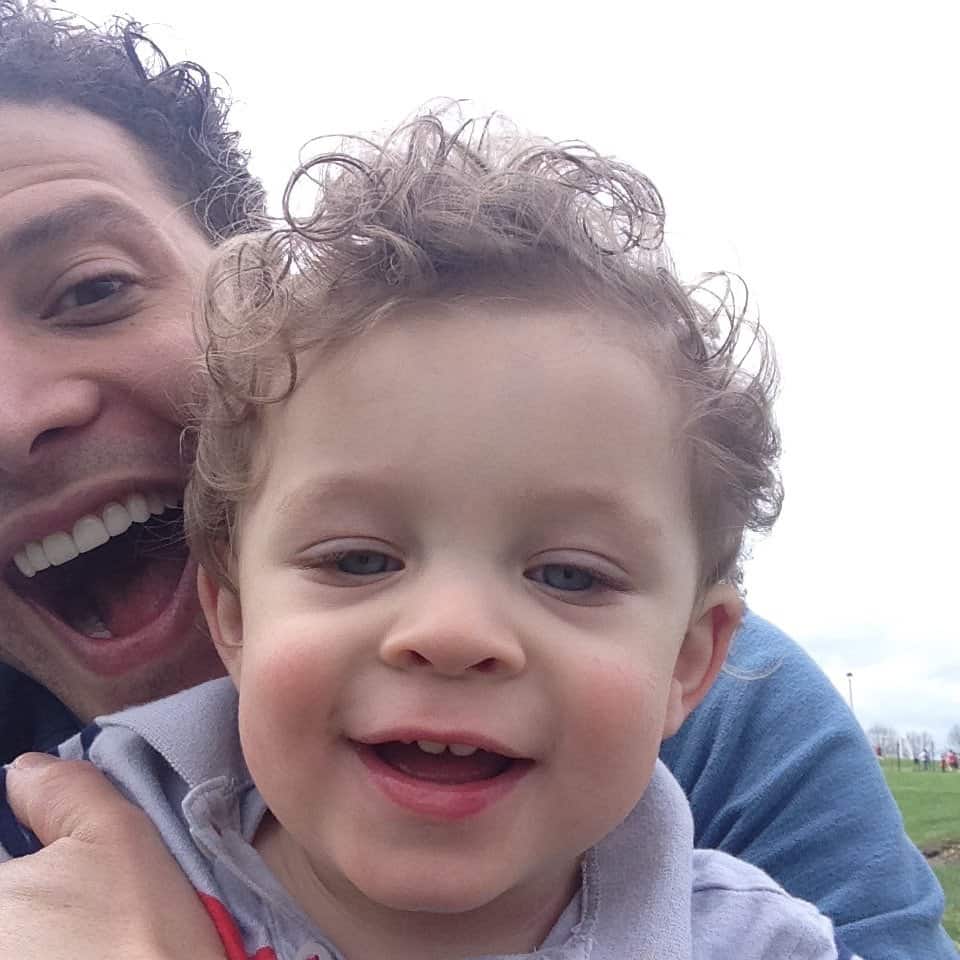 Image of Justin Guarini and his son, Asher