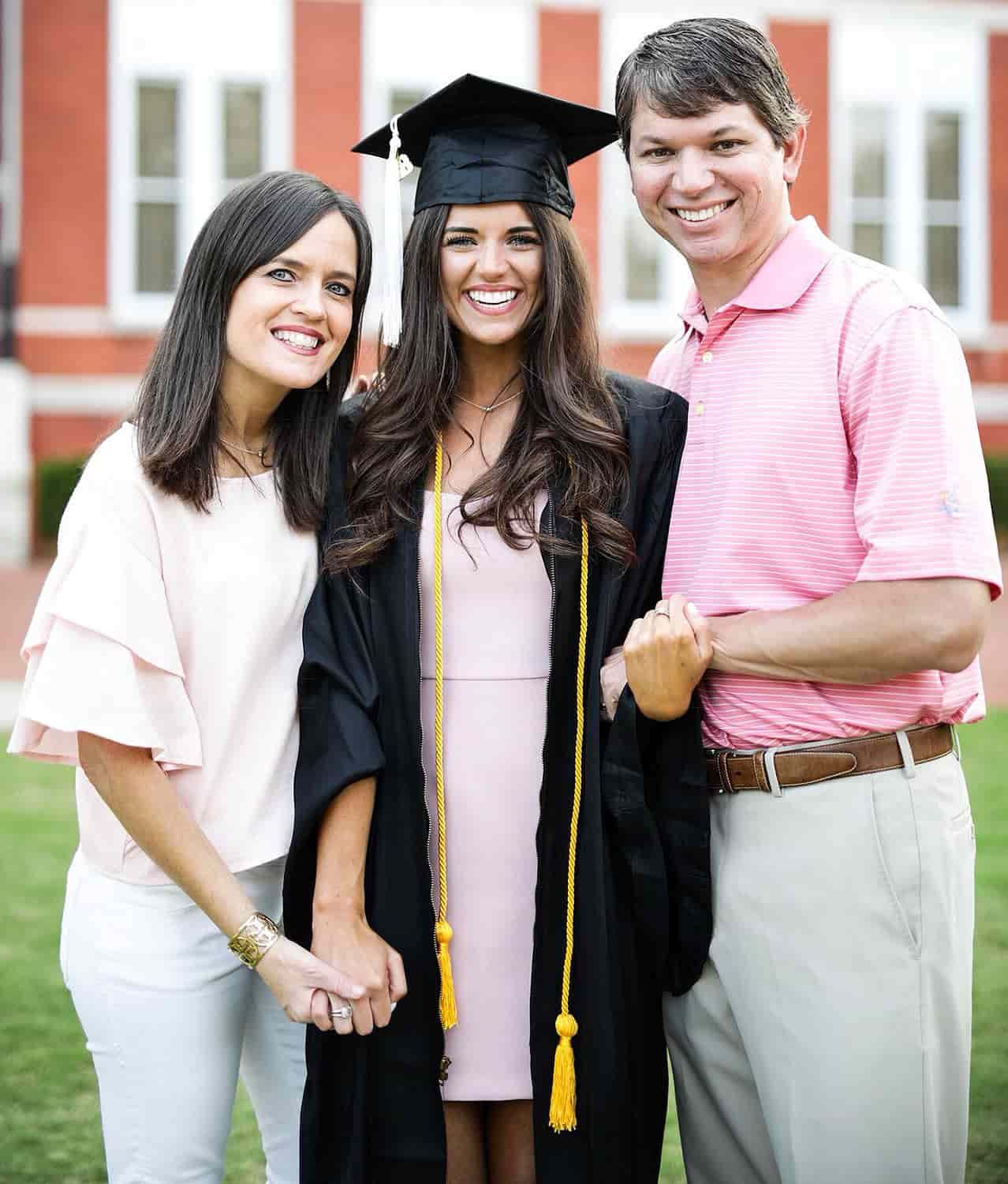 Image of Madison Prewett with her parents