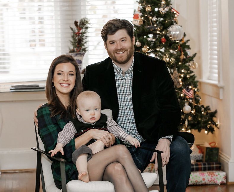 Image of Alexandria Hoff with her husband Nathan Calvert and son Rhodes